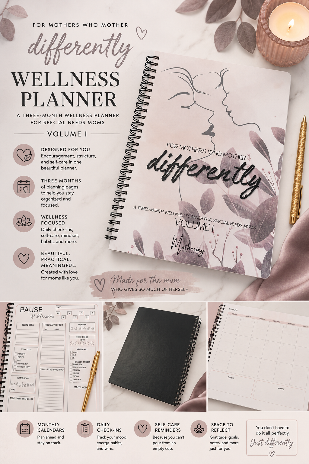 For Mothers Who Mother Differently — Wellness Planner | Volume I