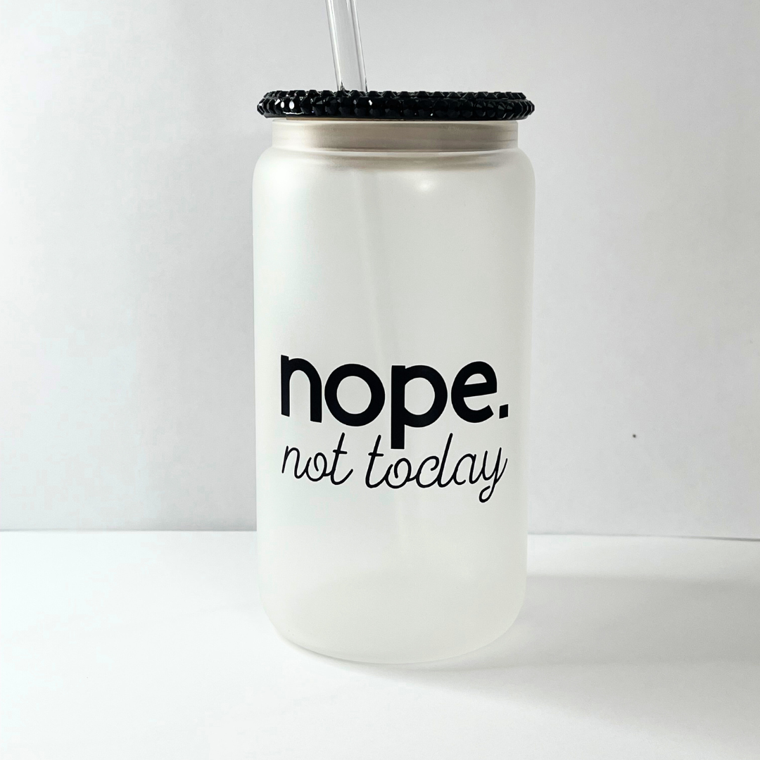 Nope. Bamboo Top Glass Tumbler