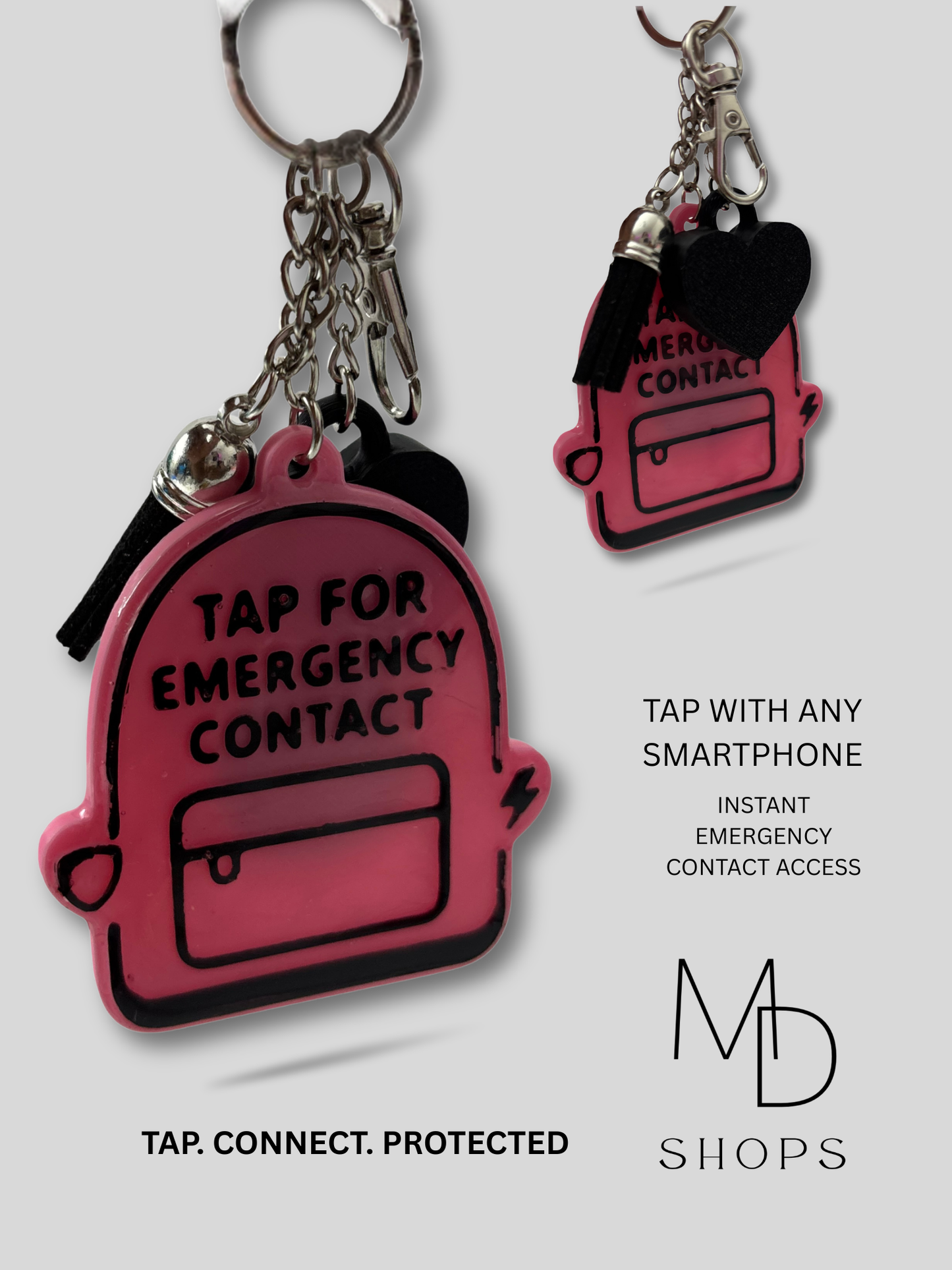 NFC Emergency Contact Keychain
