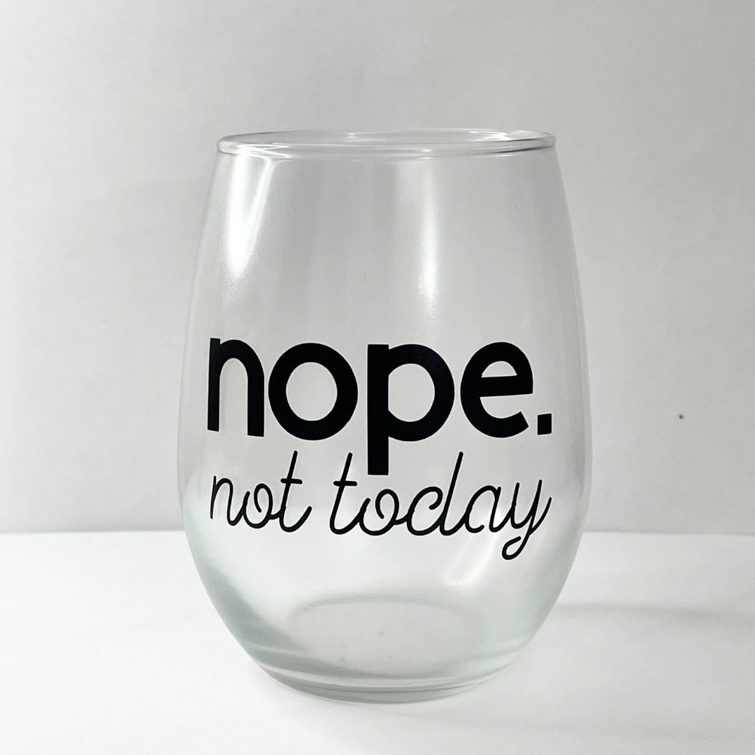 Nope. Frosted Wine Glass