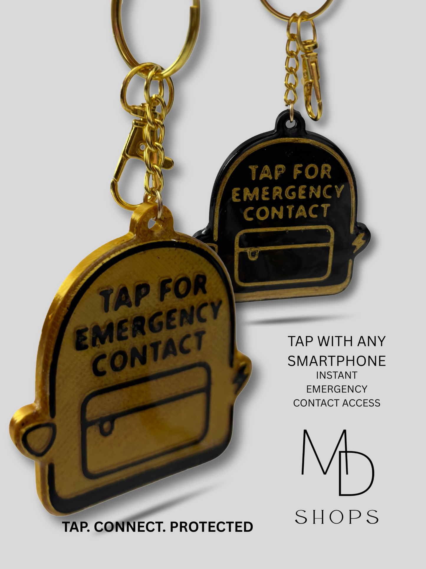 NFC Emergency Contact Keychain