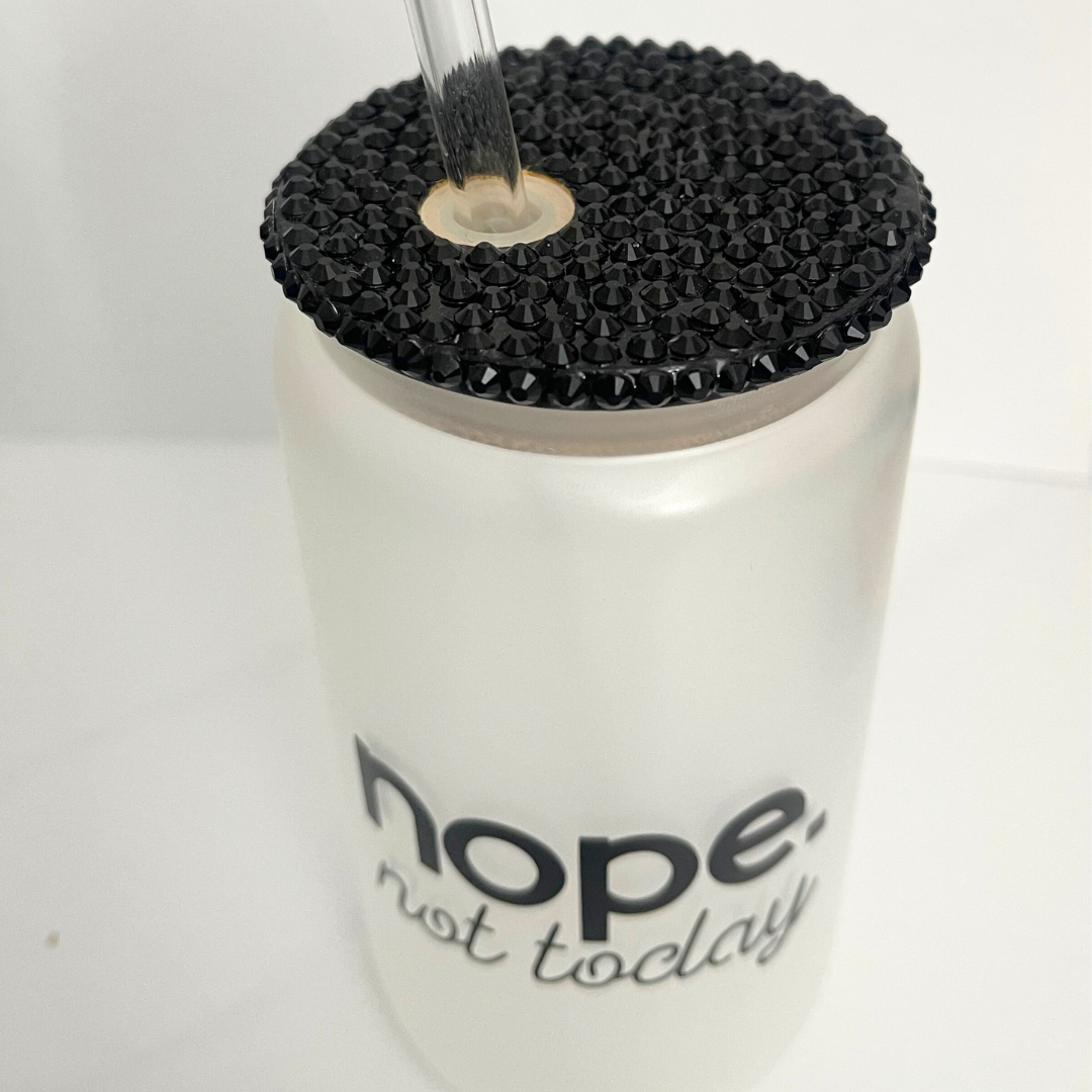 Nope. Bamboo Top Glass Tumbler