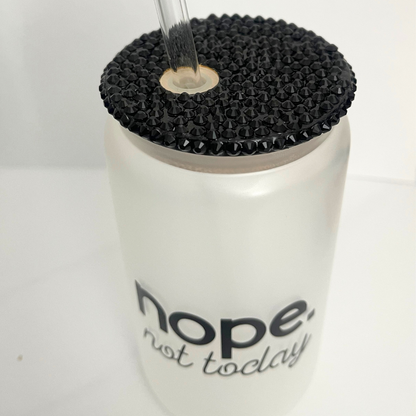 Nope. Bamboo Top Glass Tumbler